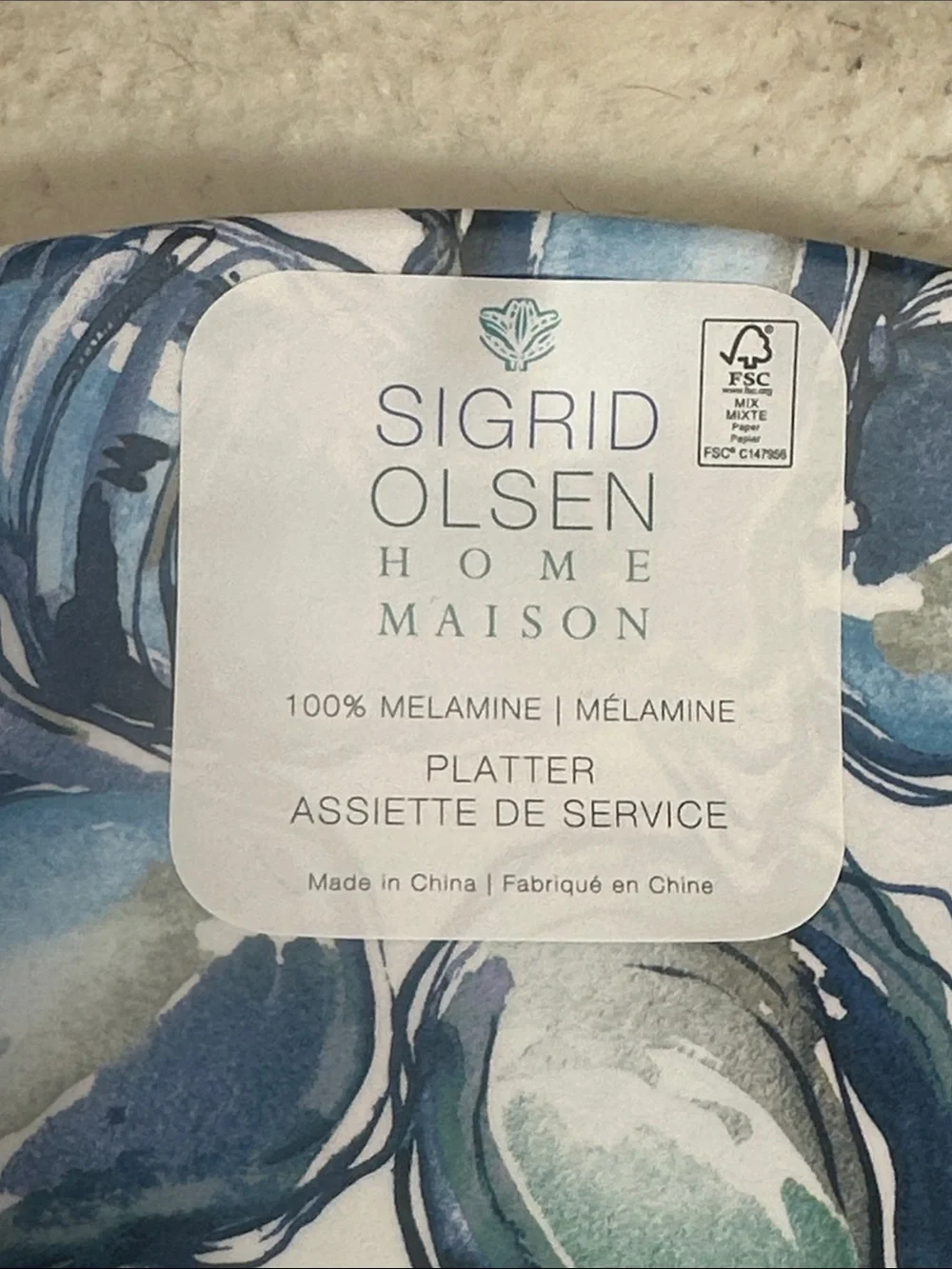 Sigrid Olsen oyster shell melamine serving platter
